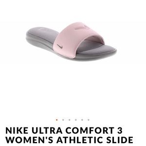 Women’s Nike ultra comfort slides-pink & gray 8M